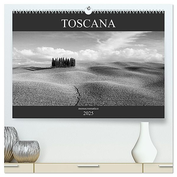 Toscana - monocromatico (hochwertiger Premium Wandkalender 2025 DIN A2 quer), Kunstdruck in Hochglanz, Calvendo, Peter Schürholz