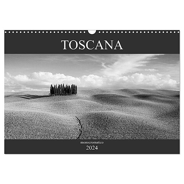Toscana - monocromatico (Wandkalender 2024 DIN A3 quer), CALVENDO Monatskalender, Peter Schürholz