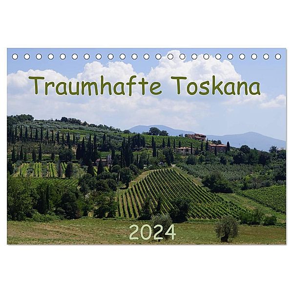 Toskana 2024 (Tischkalender 2024 DIN A5 quer), CALVENDO Monatskalender, Anke Grau