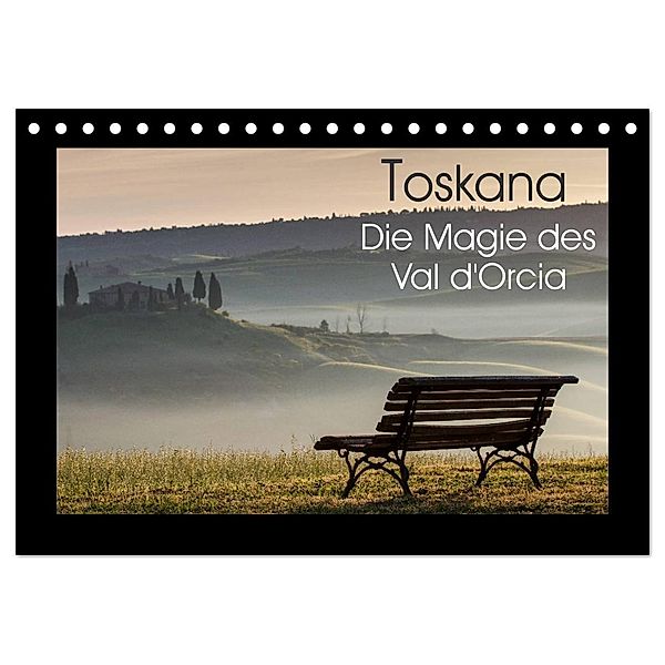 Toskana - Die Magie des Val d'Orcia (Tischkalender 2024 DIN A5 quer), CALVENDO Monatskalender, Peter Schürholz