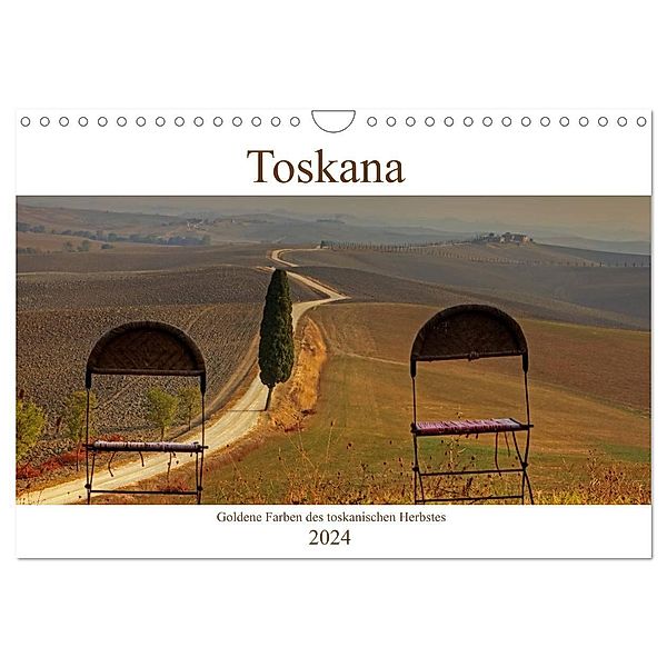Toskana - Goldene Farben des toskanischen Herbstes (Wandkalender 2024 DIN A4 quer), CALVENDO Monatskalender, Joana Kruse