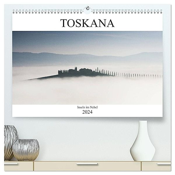 Toskana - Inseln im Nebel (hochwertiger Premium Wandkalender 2024 DIN A2 quer), Kunstdruck in Hochglanz, Peter Schürholz