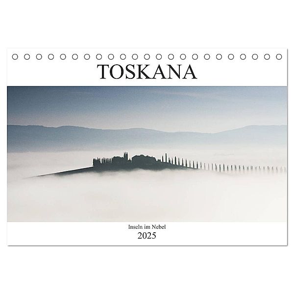 Toskana - Inseln im Nebel (Tischkalender 2025 DIN A5 quer), CALVENDO Monatskalender, Calvendo, Peter Schürholz