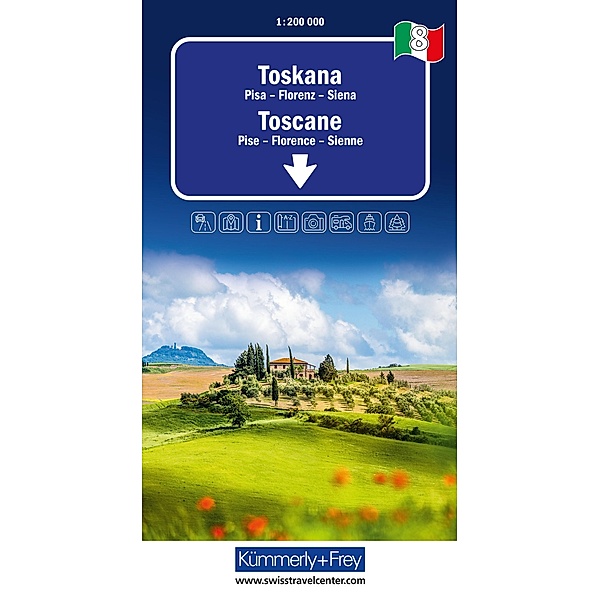 Toskana Nr. 08 Regionalstrassenkarte 1:200 000