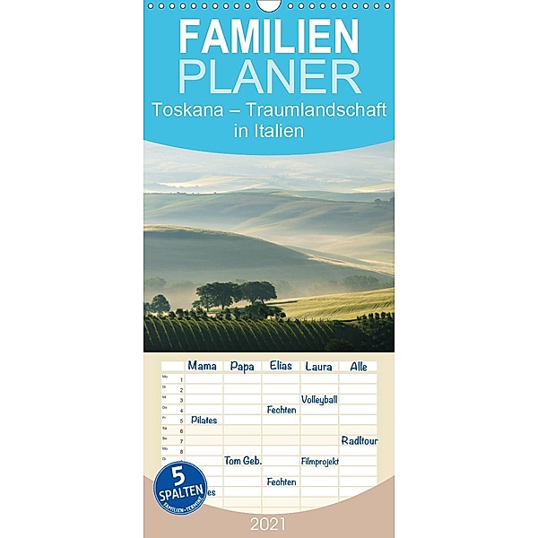 Toskana - Traumlandschaft in Italien - Familienplaner hoch (Wandkalender 2021 , 21 cm x 45 cm, hoch), LianeM
