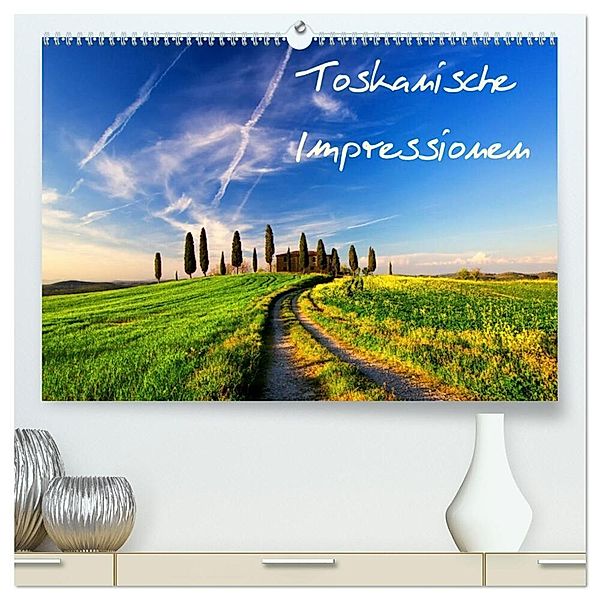 Toskanische Impressionen (hochwertiger Premium Wandkalender 2024 DIN A2 quer), Kunstdruck in Hochglanz, Adam Pachula