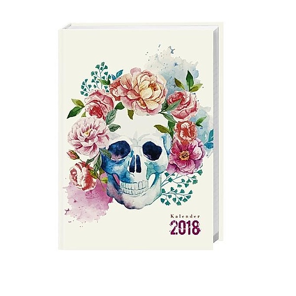 Totenkopf 17-Monats-Kalenderbuch A6 2018