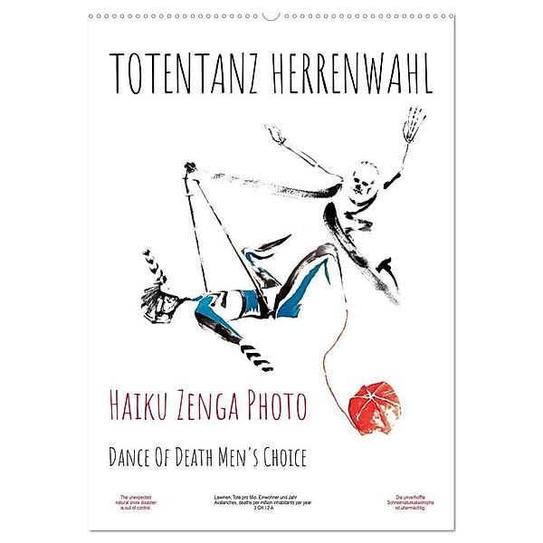 TOTENTANZ HERRENWAHL Haiku Zenga Photo DANCE OF DEATH MEN'S CHOICE (Wandkalender 2024 DIN A2 hoch), CALVENDO Monatskalender, Fru.ch