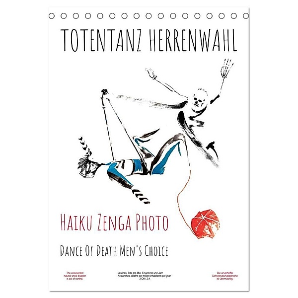 TOTENTANZ HERRENWAHL Haiku Zenga Photo DANCE OF DEATH MEN'S CHOICE (Tischkalender 2024 DIN A5 hoch), CALVENDO Monatskalender, Fru.ch