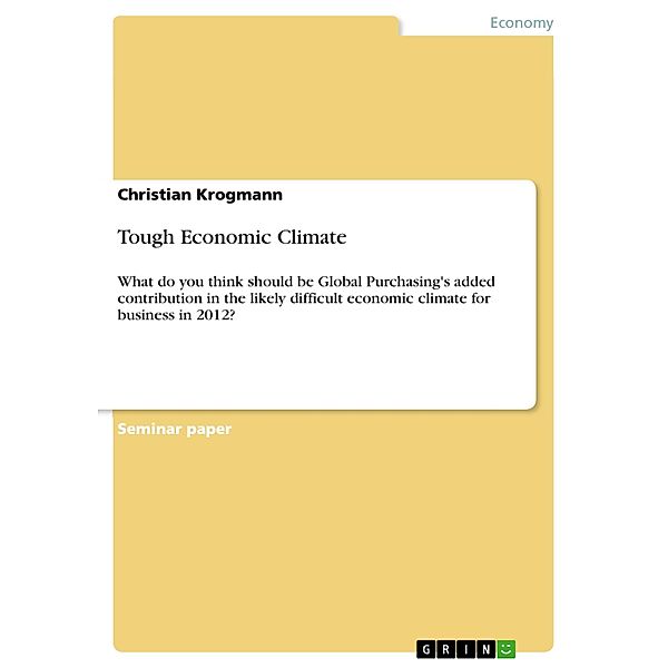 Tough Economic Climate, Christian Krogmann