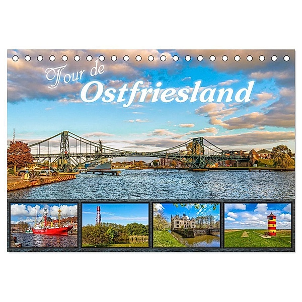 Tour de Ostfriesland (Tischkalender 2024 DIN A5 quer), CALVENDO Monatskalender, Andrea Dreegmeyer