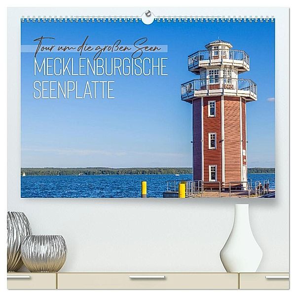 Tour um die großen Seen der Mecklenburgischen Seenplatte (hochwertiger Premium Wandkalender 2024 DIN A2 quer), Kunstdruck in Hochglanz, Melanie Viola