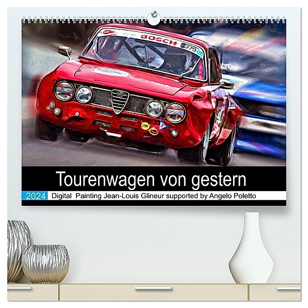 Tourenwagen von gestern (hochwertiger Premium Wandkalender 2024 DIN A2 quer), Kunstdruck in Hochglanz, Jean-Louis Glineur