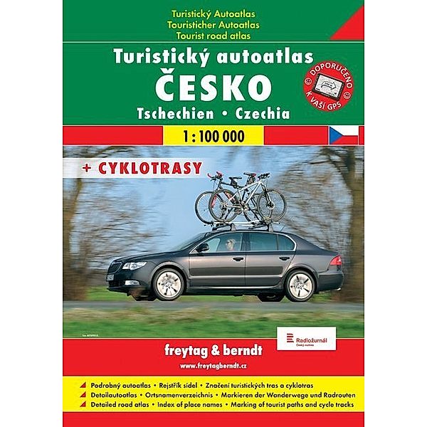 Touristischer Autoatlas Tschechien. Turisticky autoatlas Cesko. Tourist Road Atlas Czechia. Turisticky autoatlas Cesko. Tourist Road Atlas Czechia