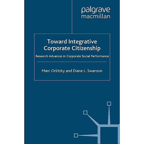 Toward Integrative Corporate Citizenship, M. Orlitzky, D. Swanson