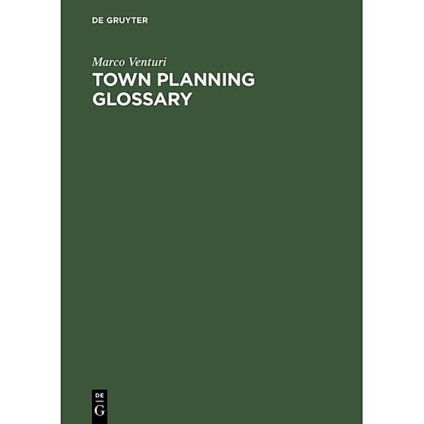 Town Planning Glossary, Marco Venturi