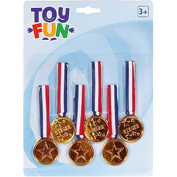 Toy Fun Medaillen am Band, 6 Stück