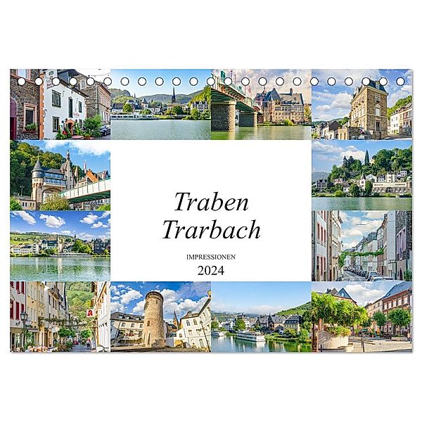Traben Trarbach Impressionen (Tischkalender 2024 DIN A5 quer), CALVENDO Monatskalender, Dirk Meutzner