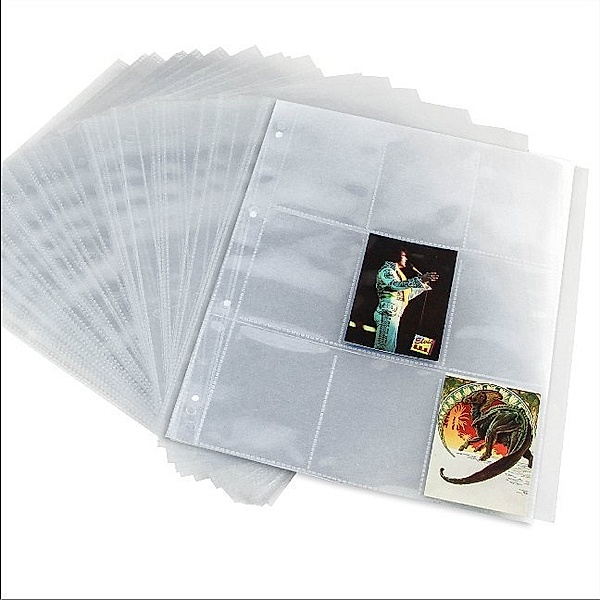 Trading Cards- Einsteckblätter PP, transparent