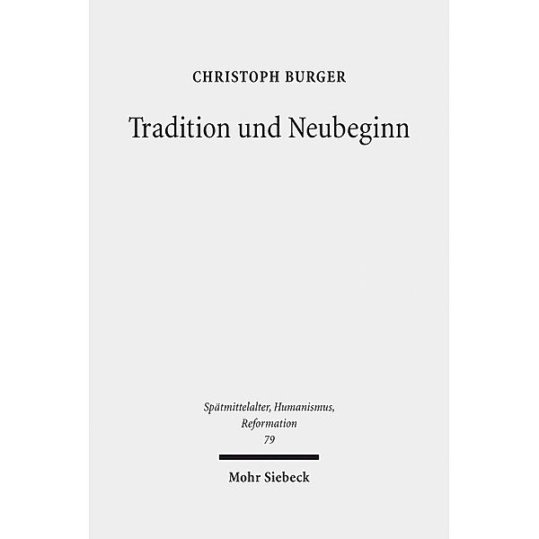 Tradition und Neubeginn, Christoph Burger