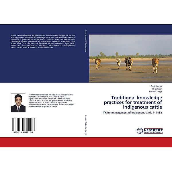 Traditional knowledge practices for treatment of indigenous cattle, Sunil Kumar, S. Subash, Rameti Jangir