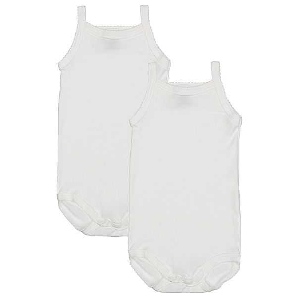 Petit Bateau Träger-Body BABY ESSENTIAL 2er Pack in offwhite