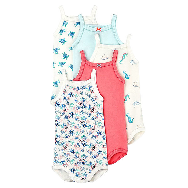 Petit Bateau Träger-Body TIERWELT 5er-Pack in bunt