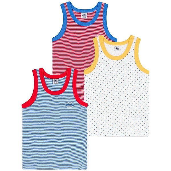 Petit Bateau Träger-Unterhemd BOY CLASSIQUE PB 3er-Pack in multico