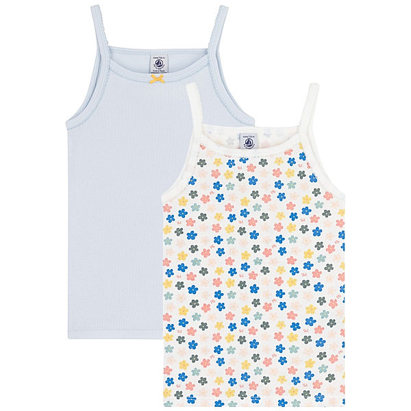 Petit Bateau Träger-Unterhemd FLEUR 2er-Pack in multico