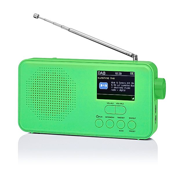 Tragbares DAB+ Radio (Farbe: Grün)