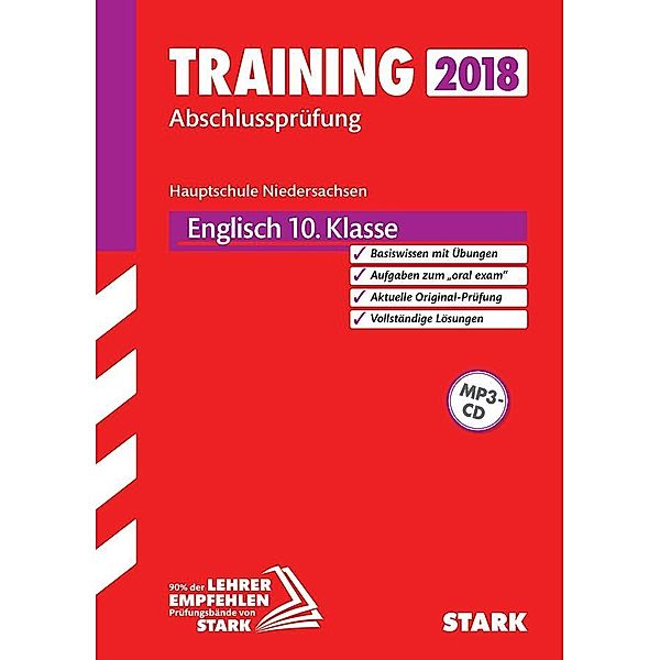 Training Abschlussprüfung 2018 - Hauptschule Niedersachsen - Englisch 10. Klasse, m. MP3-CD
