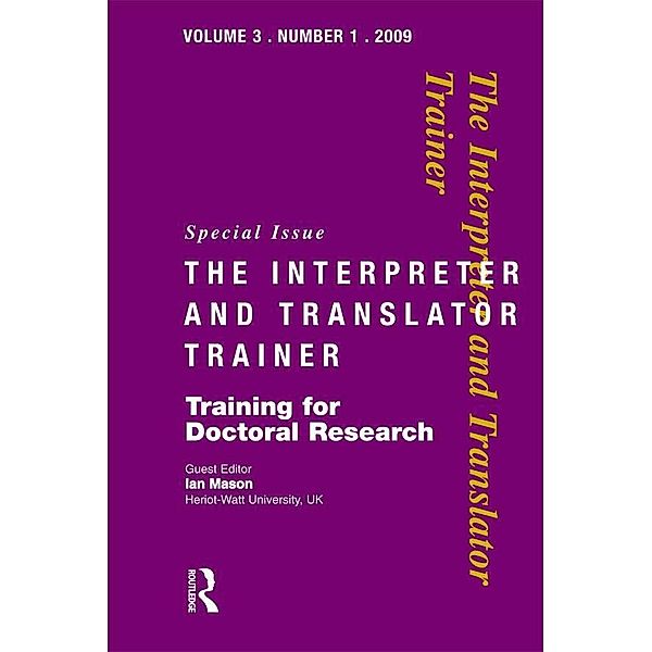 Training for Doctoral Research, J Ian Mason