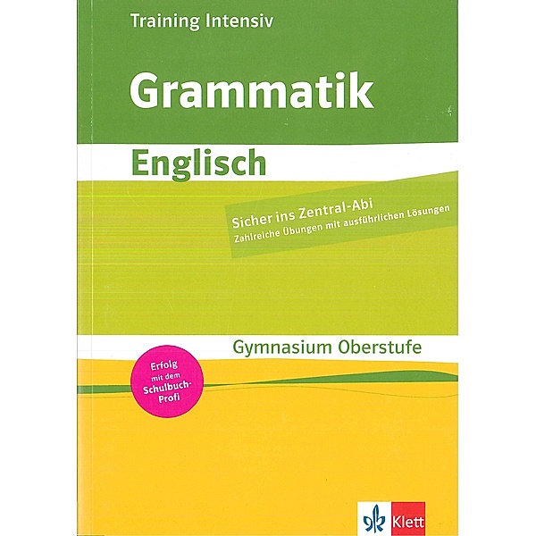 Training Intensiv Grammatik Englisch, Gymnasiale Oberstufe, Margaret von Ziegesar, Detlef von Ziegésar