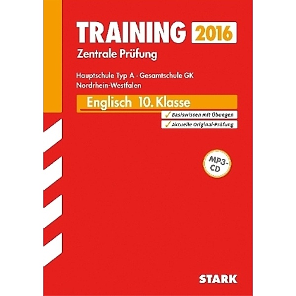 Training Zentrale Prüfung 2016 - Englisch 10. Klasse, Hauptschule Typ A, Gesamtschule GK Nordrhein-Westfalen, m. MP3-CD, Martin Paeslack