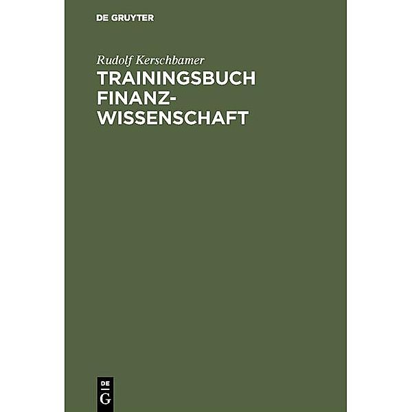 Trainingsbuch Finanzwissenschaft / Jahrbuch des Dokumentationsarchivs des österreichischen Widerstandes, Rudolf Kerschbamer