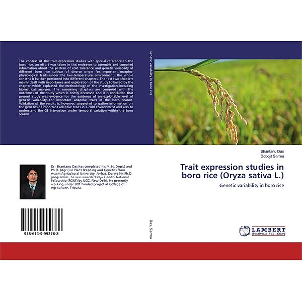 Trait expression studies in boro rice (Oryza sativa L.), Shantanu Das, Debojit Sarma