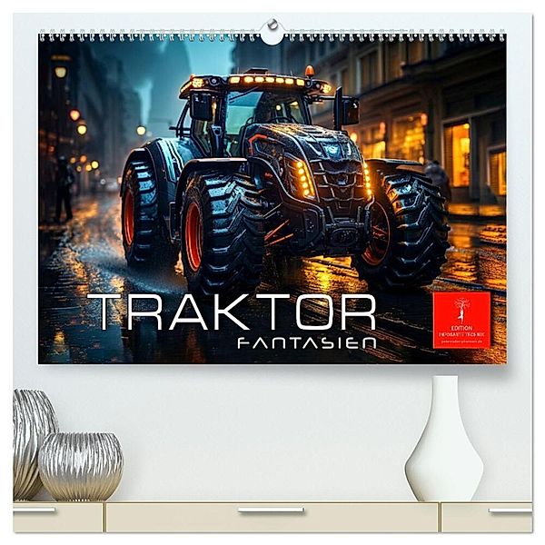 Traktor Fantasien (hochwertiger Premium Wandkalender 2024 DIN A2 quer), Kunstdruck in Hochglanz, Peter Roder