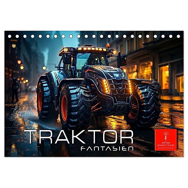 Traktor Fantasien (Tischkalender 2024 DIN A5 quer), CALVENDO Monatskalender, Peter Roder