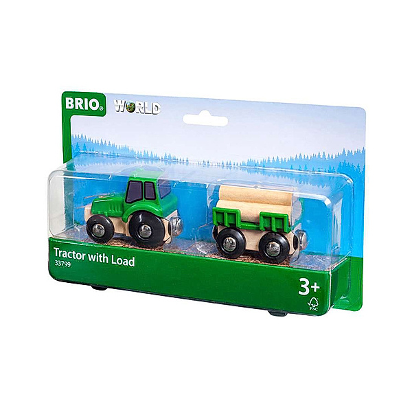 Traktor mit Holz-Anhänger, BRIO®