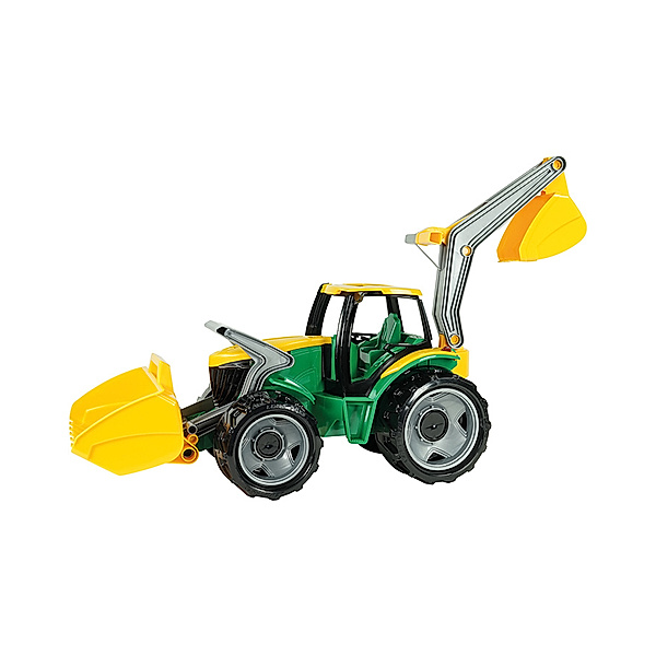 LENA® Traktor STARKE RIESEN mit Frontlader/Baggerarm in grün/gelb