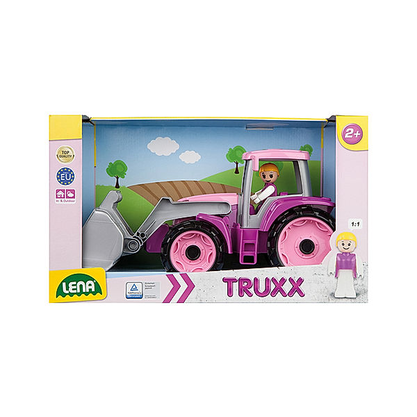 LENA® Traktor TRUXX mit Frontschaufel in pink