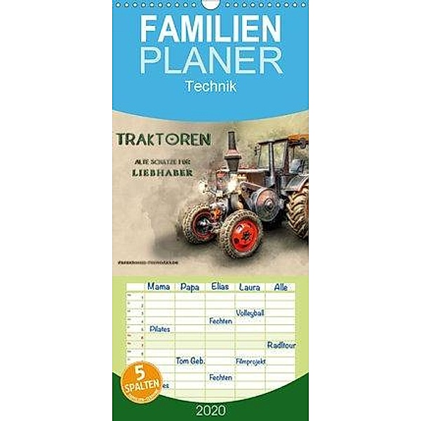 Traktoren - alte Schätze für Liebhaber - Familienplaner hoch (Wandkalender 2020 , 21 cm x 45 cm, hoch), Peter Roder