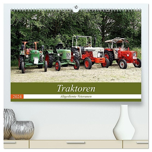 Traktoren - Altgediente Veteranen (hochwertiger Premium Wandkalender 2024 DIN A2 quer), Kunstdruck in Hochglanz, Anja Bagunk
