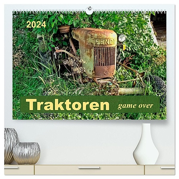 Traktoren - game over (hochwertiger Premium Wandkalender 2024 DIN A2 quer), Kunstdruck in Hochglanz, Peter Roder