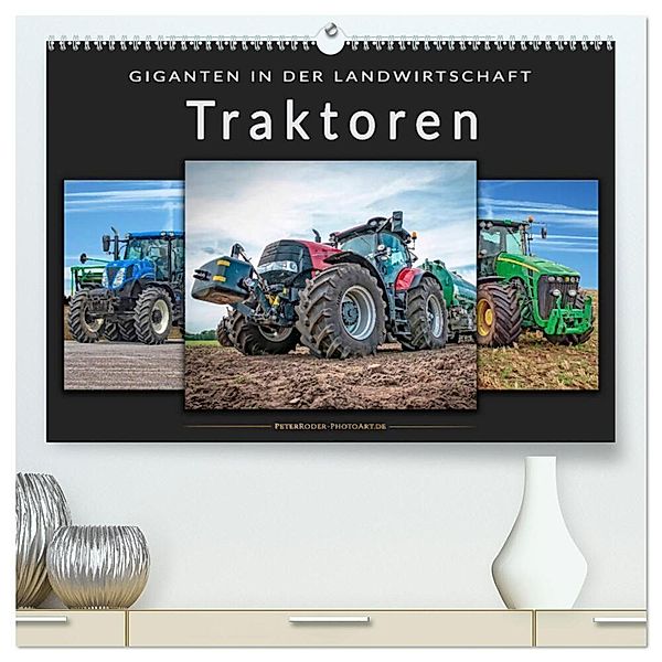 Traktoren - Giganten in der Landwirtschaft (hochwertiger Premium Wandkalender 2025 DIN A2 quer), Kunstdruck in Hochglanz, Calvendo, Peter Roder