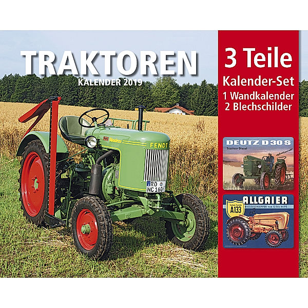 Traktoren Kal. 2019  + 2 Blechschilder