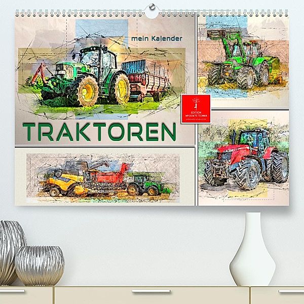 Traktoren - mein Kalender (Premium, hochwertiger DIN A2 Wandkalender 2023, Kunstdruck in Hochglanz), Peter Roder