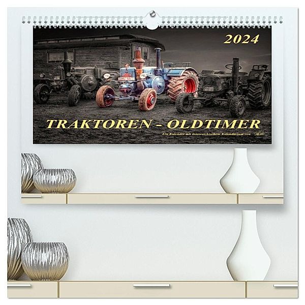 Traktoren - Oldtimer (hochwertiger Premium Wandkalender 2024 DIN A2 quer), Kunstdruck in Hochglanz, Peter Roder