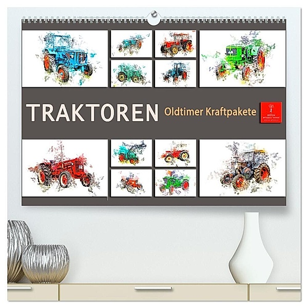 Traktoren Oldtimer Kraftpakete (hochwertiger Premium Wandkalender 2024 DIN A2 quer), Kunstdruck in Hochglanz, Peter Roder