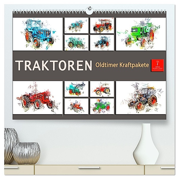 Traktoren Oldtimer Kraftpakete (hochwertiger Premium Wandkalender 2025 DIN A2 quer), Kunstdruck in Hochglanz, Calvendo, Peter Roder